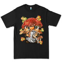 Black mushroom gnome Premium Tee - BarkalooDesign