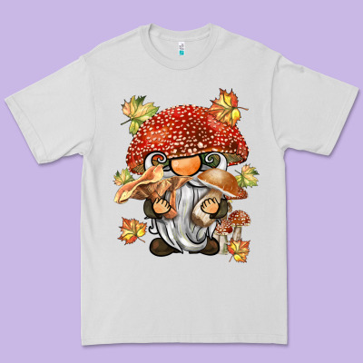 Mushroom Gnome Premium Tee Designed By Barkaloodesign