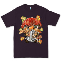 Plum mushroom gnome Premium Tee - BarkalooDesign