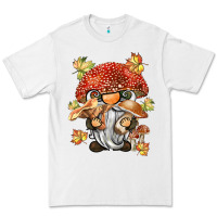 White mushroom gnome Premium Tee - BarkalooDesign
