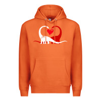 Carrot funny hearts love dinosaur valentine s day gift boys girls Premium Hoodie - minhPixels