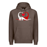 Coffee funny hearts love dinosaur valentine s day gift boys girls Premium Hoodie - minhPixels