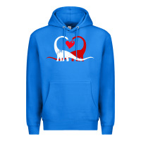 True Royal funny hearts love dinosaur valentine s day gift boys girls Premium Hoodie - minhPixels