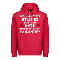 Cardinal You Can'T Fix Stupid But The Hats Make It Easy To Identify Premium Hoodie - minhPixels