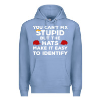 Colony Blue You Can'T Fix Stupid But The Hats Make It Easy To Identify Premium Hoodie - minhPixels