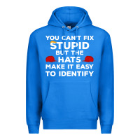 True Royal You Can'T Fix Stupid But The Hats Make It Easy To Identify Premium Hoodie - minhPixels