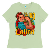 Matcha hundred percent latina strong woman Ladies Tee - Jasminsmagicworld