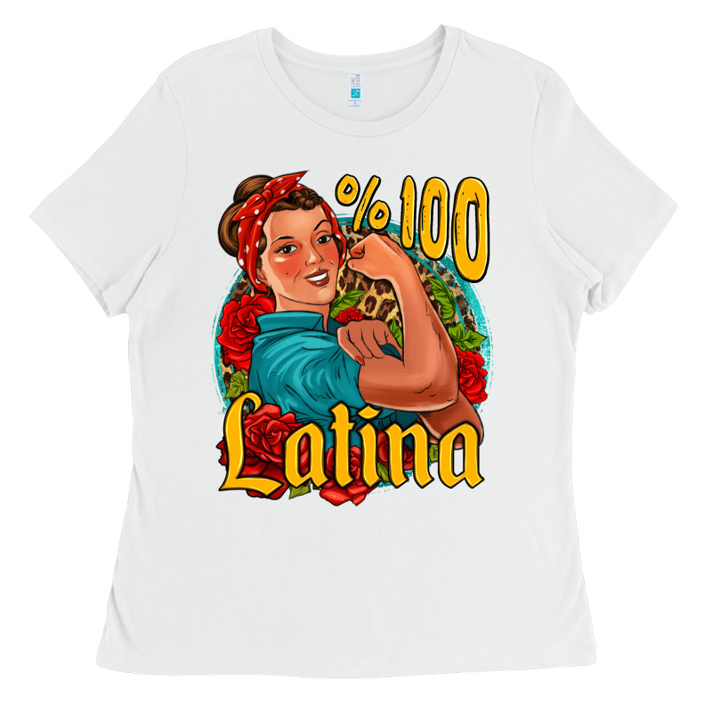 Hundred Percent Latina Strong Woman Ladies Tee by Jasminsmagicworld | Teevron