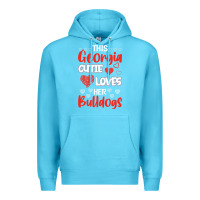 Ocean Blue this georgia cutie loves her bulldogs fun football Premium Hoodie - minhPixels