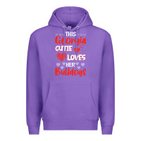 Purple this georgia cutie loves her bulldogs fun football Premium Hoodie - minhPixels