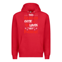 Red this georgia cutie loves her bulldogs fun football Premium Hoodie - minhPixels