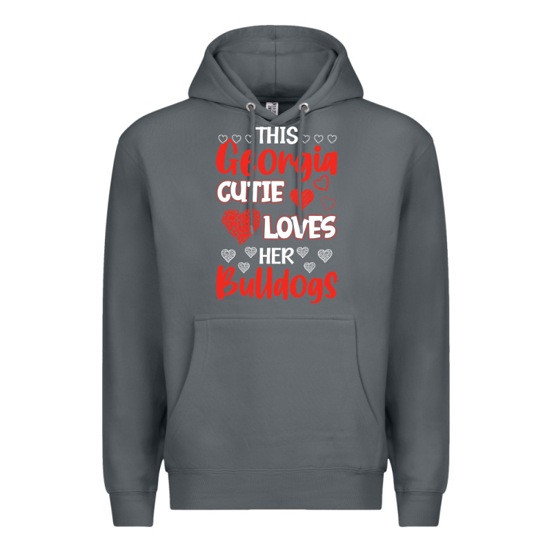 This Georgia Cutie Loves Her Bulldogs Fun Football Premium Hoodie by minhPixels | Teevron