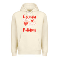 Sandshell this georgia cutie loves her bulldogs fun football Premium Hoodie - minhPixels