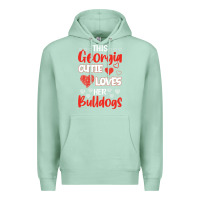Seafoam this georgia cutie loves her bulldogs fun football Premium Hoodie - minhPixels
