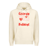 Tofu this georgia cutie loves her bulldogs fun football Premium Hoodie - minhPixels