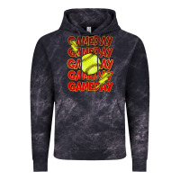 Cloud Black Game day softball lightning bolt Vintage Hoodie - HowdyJamesFarm