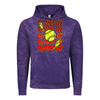 Cloud Purple Game day softball lightning bolt Vintage Hoodie - HowdyJamesFarm