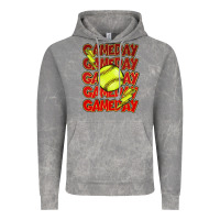 Cloud Rock Game day softball lightning bolt Vintage Hoodie - HowdyJamesFarm