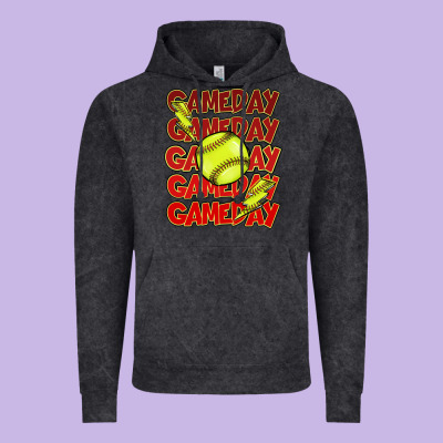 Game Day Softball Lightning Bolt Vintage Hoodie Designed By Howdyjamesfarm