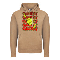 Vintage Coffee Game day softball lightning bolt Vintage Hoodie - HowdyJamesFarm