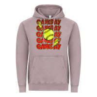 Vintage Zinc Game day softball lightning bolt Vintage Hoodie - HowdyJamesFarm