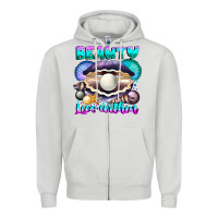 Dove Grey Beauty Lies Within Zipper Hoodie - CowhideDigitalArt