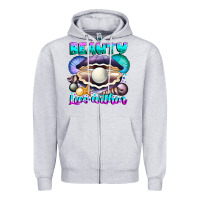Heather Grey Beauty Lies Within Zipper Hoodie - CowhideDigitalArt