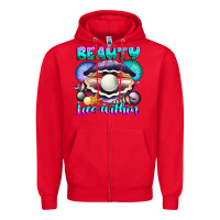 Red Beauty Lies Within Zipper Hoodie - CowhideDigitalArt