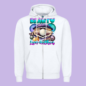 Beauty Lies Within Zipper Hoodie Designed By Cowhidedigitalart