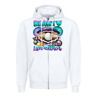 White Beauty Lies Within Zipper Hoodie - CowhideDigitalArt