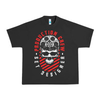 Pigment Black Production Crew Set Designer Movie Film Halloween Skull Urban Heavy Tee - minhPixels