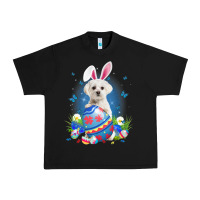 Black Bunny Maltese With Egg Basket Easter Flower Hunting Egg Urban Heavy Tee - minhPixels