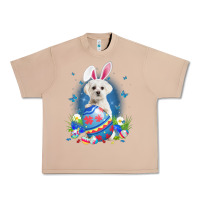 Burro Bunny Maltese With Egg Basket Easter Flower Hunting Egg Urban Heavy Tee - minhPixels