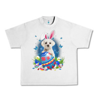 Lunar Rock Bunny Maltese With Egg Basket Easter Flower Hunting Egg Urban Heavy Tee - minhPixels