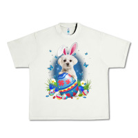 Pistachio Bunny Maltese With Egg Basket Easter Flower Hunting Egg Urban Heavy Tee - minhPixels