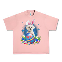Salmon Bunny Maltese With Egg Basket Easter Flower Hunting Egg Urban Heavy Tee - minhPixels