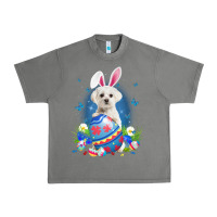 Tornado Bunny Maltese With Egg Basket Easter Flower Hunting Egg Urban Heavy Tee - minhPixels