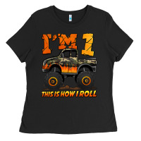 Black i'm one this is how i roll monster truck birthday Ladies Tee - Jasminsmagicworld