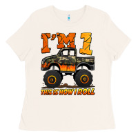 I'm One This Is How I Roll Monster Truck Birthday Ladies Tee | Teevron