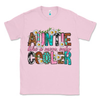 Bubblegum Pink Auntie Like a Mom Only Cooler Classic Tee - texasbilliewilder