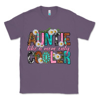 Lavender Auntie Like a Mom Only Cooler Classic Tee - texasbilliewilder