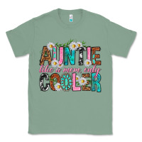 Sage Auntie Like a Mom Only Cooler Classic Tee - texasbilliewilder