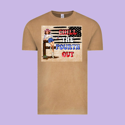 Chıll The Fourth Out Vintage Tee Designed By Tumblerdesignbyshophia