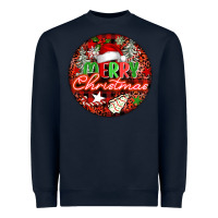 Navy Merry christmas Heavyweight Sweatshirt - FaDigitalArtStudio