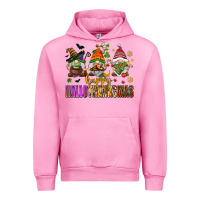 Fuchsia Pink happy hallothanksmas gnomes Urban Hoodie - AdoDesignShop