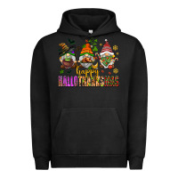 Pigment Black happy hallothanksmas gnomes Urban Hoodie - AdoDesignShop