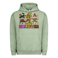 Pigment Oil Green happy hallothanksmas gnomes Urban Hoodie - AdoDesignShop