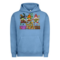 Pigment Pebble Blue happy hallothanksmas gnomes Urban Hoodie - AdoDesignShop