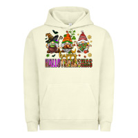 Pigment Pistachio happy hallothanksmas gnomes Urban Hoodie - AdoDesignShop