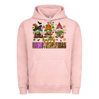 Pigment Salmon happy hallothanksmas gnomes Urban Hoodie - AdoDesignShop